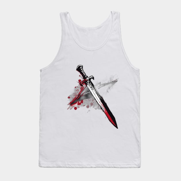 Sword Ruby Red Shadow Silhouette Anime Style Collection No. 355 Tank Top by cornelliusy